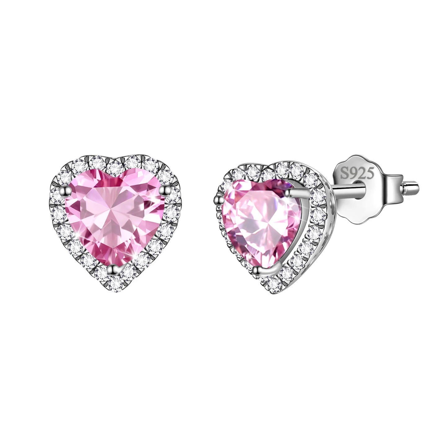 Pink Heart Earrings 