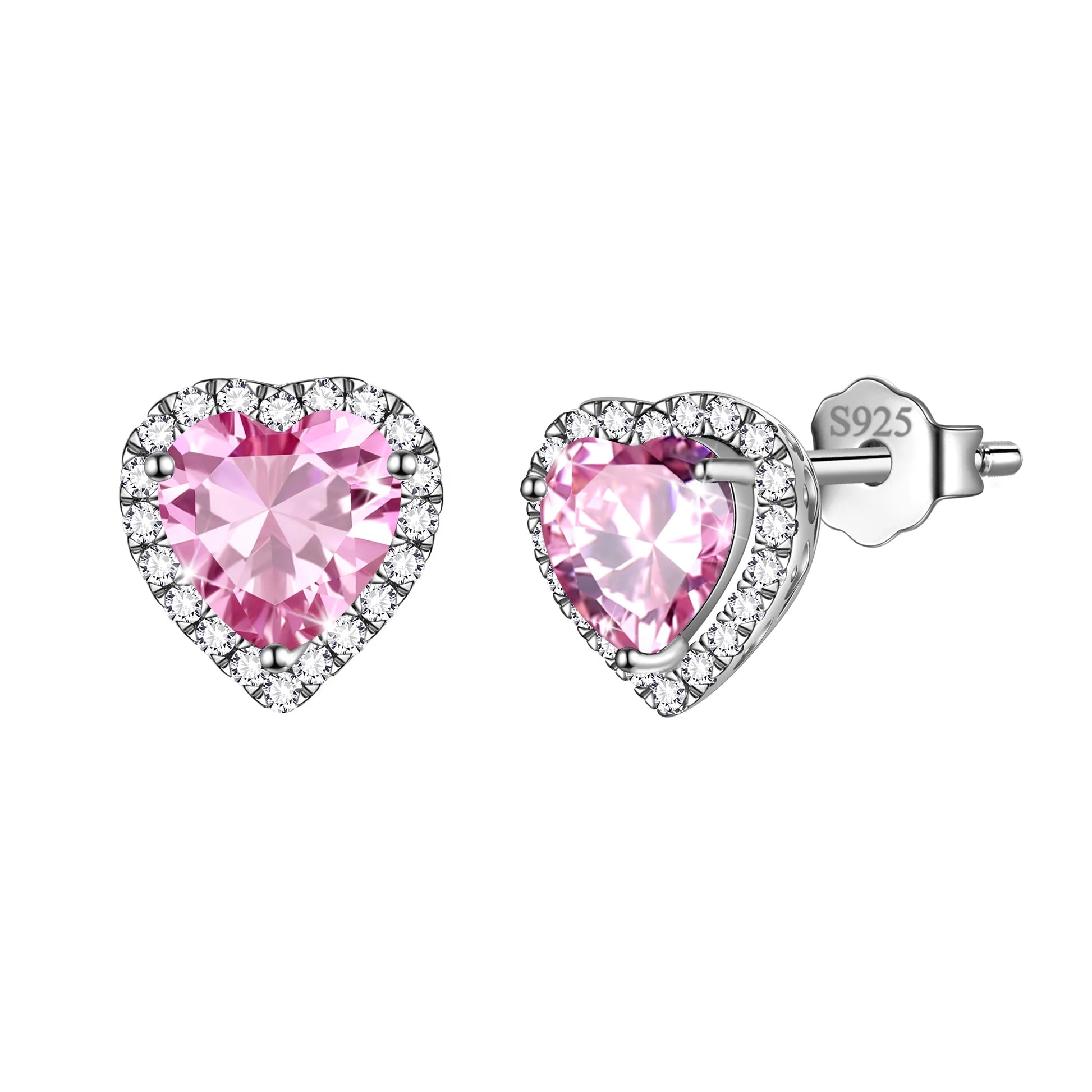 Pink Heart Earrings 