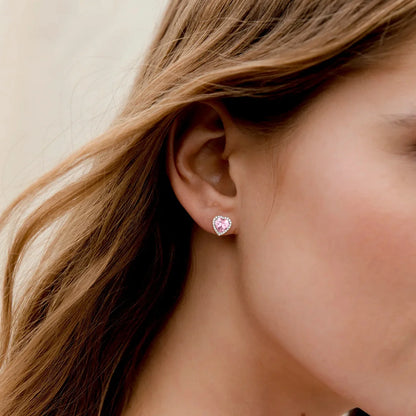 Pink Heart Earrings 