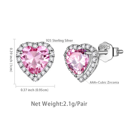 Pink Heart Earrings 