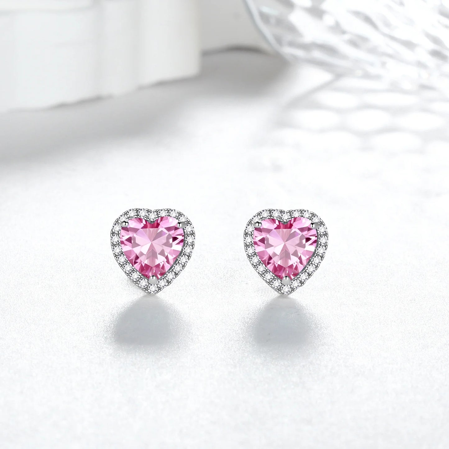 Pink Heart Earrings 