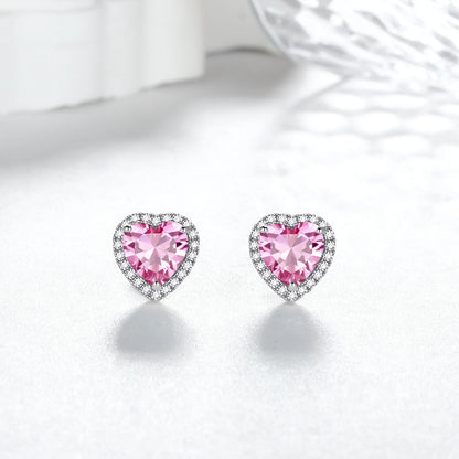 Pink Heart Earrings 