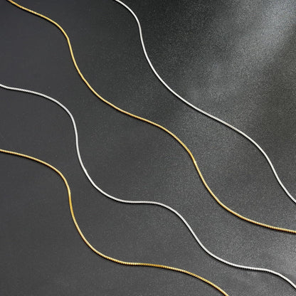 S925 Sterling Silver Box Chain Necklace for Women - 0.8Mm Sterling Silver Box Chain Necklace Thick Sturdy Colourfast Chain Necklaces Jewelery for Women 16/18/20/22/24 Inch